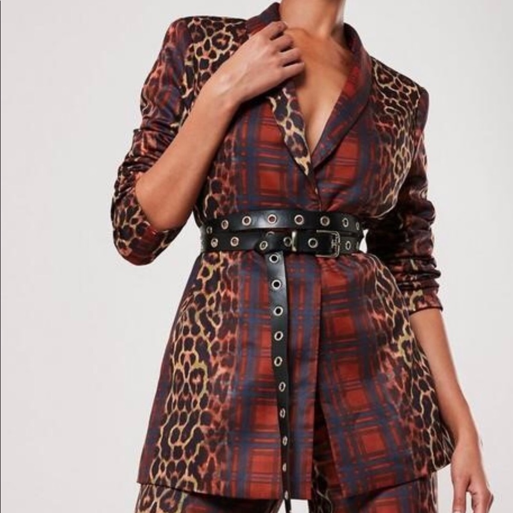 printed blazer from misguided